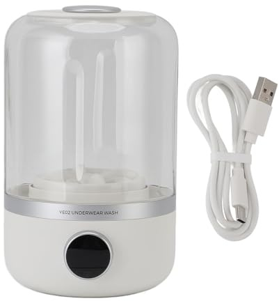 Lavadora portátil, minilavadora silenciosa recargable de 10W para ropa interior, ropa de bebé y artículos pequeños, Material ABS 654g