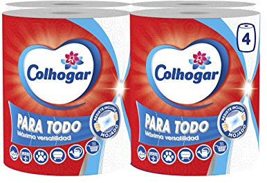 Colhogar Paratodo Jumbo x4 - Nueva Opción de Media Hoja - DOBLE DURACIÓN - 4 Rollos - 2720 Usos (4x1)