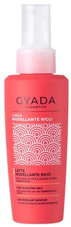 GYADA COSMETICS, Latte Leave-in Modellante, per Capelli Ricci e Mossi, +42% Azione Idratante, Effetto Elasticizzante e Anticrespo, Senza Risciacquo, con Linfa di Vite e Acqua di Riso, 125 ml