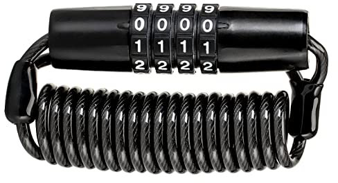 ROCKBROS Kabelschloss max/ 150cm Fahrradschloss Helmschloss Bike Lock Zahlenschloss mit 4 Stellig Code Kinderwagenschloss, Skischloss, Snowboardschloss