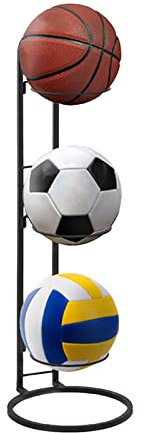 Keptfeet Bastidores de Baloncesto para balones, Estante para balones medicinales, Estante de Almacenamiento portátil para fútbol y Baloncesto, Soporte Organizador para Interiores y Exteriores