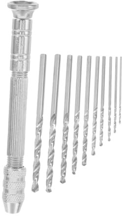 DOITOOL 11stücke Stiftbohrmaschine Mit Schraubstock Verstellbare Bohrfutteraufnahme Bohrer-set -tlg Rutschfester Griff Geeignet Für Holz Harz Kunststoffe