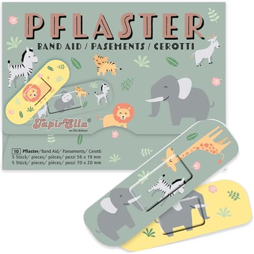 10 Kinderpflaster * SAFARI * von Lutz Mauder | 14646 | Pflaster Pflasterbriefchen Kinder Heftpflaster Zoo Wilde Tiere Zootiere