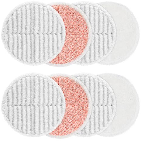 8 Pack Mop Pads Replacement for Bissell Spinwave 2124 Hard Floor Spin Mop