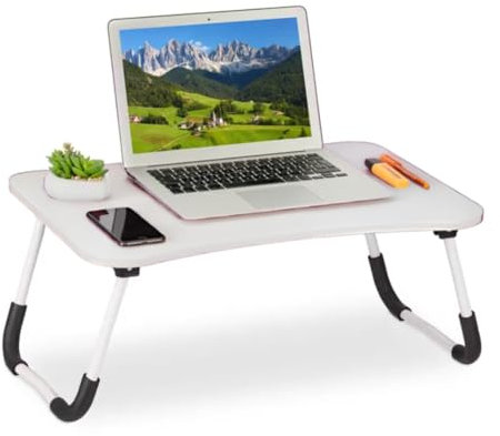 Mesa para Cama - Bandeja Cama - Mesa Plegable Cama - Mesa portatil - Ideal para portatil, Libros, Desayuno, Comida - 60x40x28cm