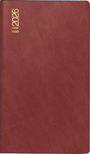 Taschenkalender Mod. Miniplaner d 15 '26 ; A6, Kunststoff, weinrot
