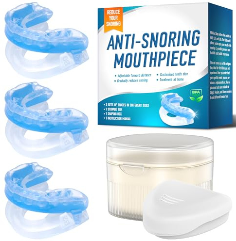 Tres tamaños de férula antirronquidos anti Snoring Mouth Guard - Tope para ronquidos (0-6 mm)