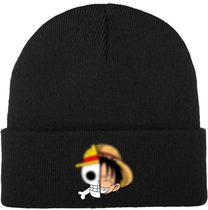 MAJEQZGY Berretto invernale a un pezzo Beanie lavorato a maglia Berretto carino invernale Berretto morbido da sci Berretto invernale in lana Regalo per bambini ragazzi ragazze, Nero , M