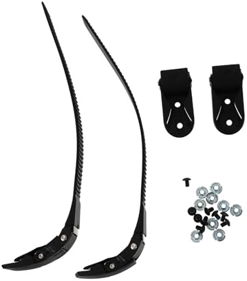 Toyvian 2 Set Adjustable Roller Skate Straps with Buckle and Screws PVC Energy Belts for Skating Shoes Accessories Fit for Inline Skates Black
