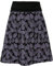 GURU SHOP Minirock aus Bio-Baumwolle, Boho Tellerrock Herbstlaub Print Organic - Schwarz, Damen, Size:XL