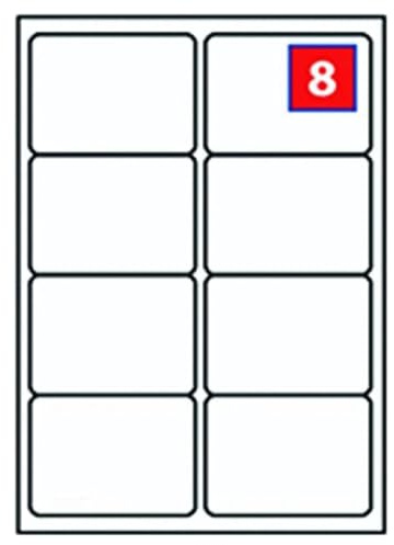 EJRange 8 Labels Per A4 Sheet, 100 Sheets 800 Total – Self-Adhesive Address Parcel Mailing Stickers for Inkjet Laser Printers – 99.1 x 67.7mm, Compatible with L7165 & J8165 Templates