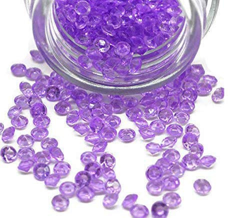Bonnin 5000 Wedding Table Scatter Confetti Crystals Acrylic Diamonds Rhinestones for Table Wedding Decorations Bridal Shower Decorations Vase Beads Crystals 6-8 Tables (Dark Purple)