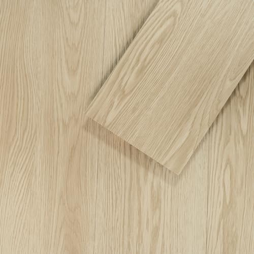 Mysflosy Peel and Stick Floor Tiles, Self-Adhesive Luxury Vinyl Flooring Plank, 6'' x 36'', 36 Pack 54 Sq.Ft, Waterproof DIY Deep Wood Grain Planks Easy to Install for Kitchen, Living Room