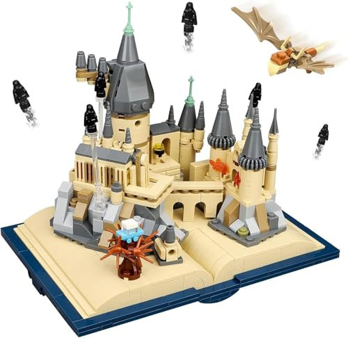 QLT QIAOLETONG Magic Harry Castle Book Klemmbausteine Bausteine,Harry Ideas Magic Castle Architecture für Potter Fans Jungen und Erwachsene ab 8-16+(727PCS)