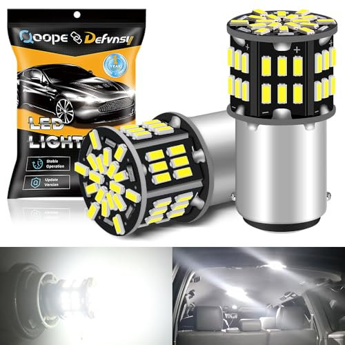 Defvnsy BA15D 1142 Bombilla LED, 6000K Blanco 500LM Super Brillante Bombillas de Doble Contacto, 12V Bombilla de Interior para Iluminación de Caravanas, Iluminación de Jardines, Iluminación de Barcos
