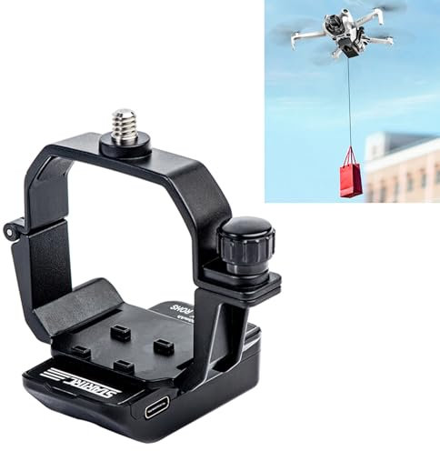 LICHIFIT Sistema Airdrop de dron con adaptador de tornillo de 1/4 para DJI Mini 4 Pro fotosensible, lanzador fotosensible, transporte, entrega, liberación de carga útil, dispositivo de caída