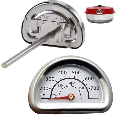 VYIBPDY 1 Stück Kompatibel mit Omnia Backofen Edelstahl Grillthermometer mit Sonde Grill Thermometer für Grill BBQ Gasgrill Smoker Thermometer Temperaturanzeige 0℃-400℃ Grad
