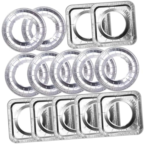 Uonlytech 20pièces Protéctions pour Brûleurs de Cuisinière à Gaz Jetables Aluminium pour Garder Votre Plaque de Cuisson Propre