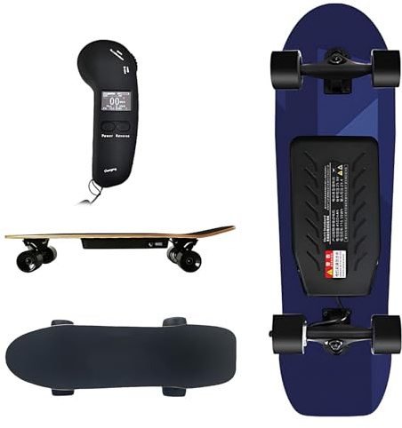 Giuggiolared Planche de Skate électrique Skateboard électrique Adulte Longboard électrique Double Moteur 45km/h 26km portée 30% Pente 2-3h Charge 330lbs Poids Max 85cm Longueur F