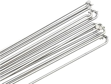 FYYDSCM Bicycle Spokes HT 2.0mm Round J-Bend Straight Pull Head Silvery with Copper Cap(J-Bend 32pcs)