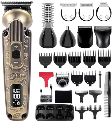 Hatteker Recortadora de Barba hombre Maquina de Cortar pelo Afeitadora