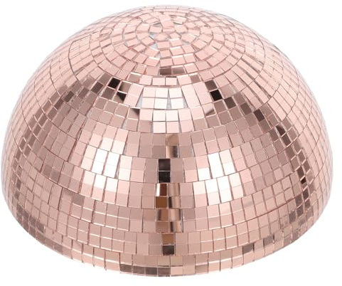TOYANDONA Sphère Décorative Miroir Semi-réfléchissante 20 Cm Couleur Rose Doré, Boule de Jardin Extérieure Résistante aux Intempéries, Globe Solaire Disco pour Décoration Festive et
