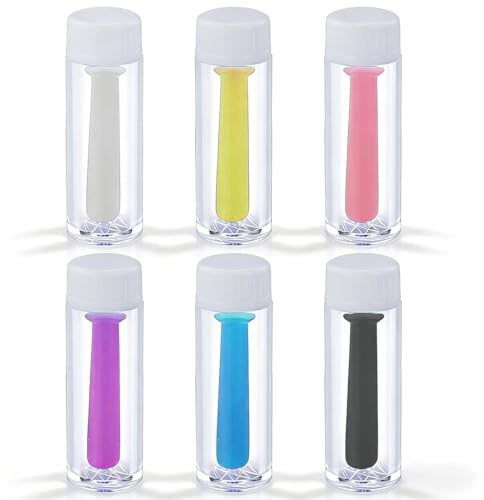 PHYNDR 6 Pezzi Ventosa per Lenti a Contatto con Custodia Protettiva, Ventosa in Silicone, Applicatore Lenti a Contatto, per Uso Domestico da Viaggio