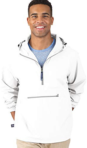 Charles River Apparel Unisex Color Pack-N-Go Pullover, Men's & Women's Anorak, White, Large