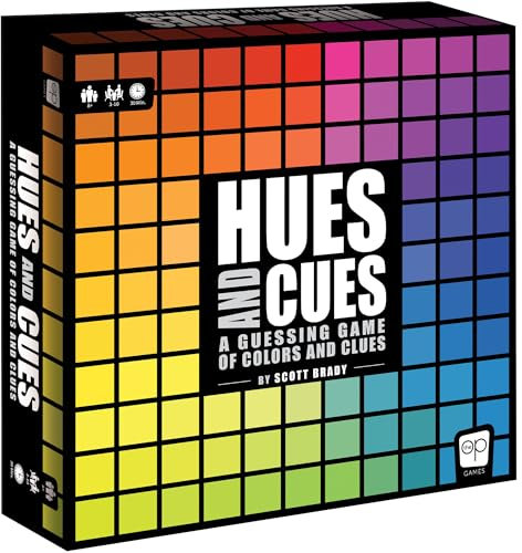 Hues and Cues – Brettspiel für Familienspielabende - Partygame – The OP Usaopoly – Für 3-10 Spieler – Englische Version