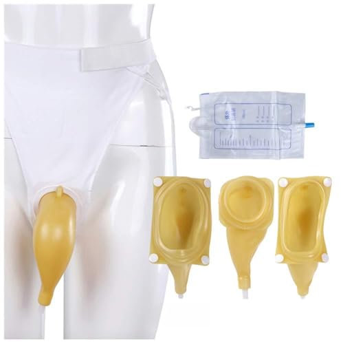 Borsa per urina Riutilizzabile Orinatoio Porta pipì Collettore Incontinenza urinaria Catetere per minzione paziente costretto a Letto Borsa 1000ML, per Maschio Femmina,Male