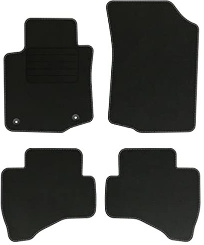 Velourmattenset für Citroen C1 I Bj. 2005-2014 Basic runde Befestigungen Veloursfussmatten Automatten Mit Absatzschoner Passform Neu