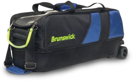 Brunswick Unisex-Erwachsene Quest Triple Tote Bowlingtasche Bowling-Taschen, Schwarz, 28 L x 9 D x 15 H