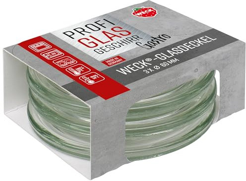 Weck 3er Set Gastropack 60 mm Gourmetdeckel (perfekte Kreationen, Backofengeeignet, Spülmaschinengeeignet, Stabilität, Gourmetgläser, Deckel) 76127