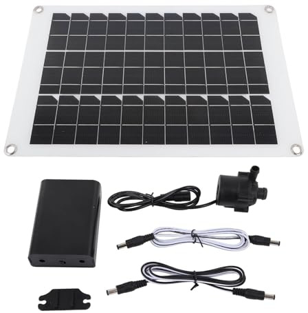 Kit Bomba De Agua Solar Sumergible 20W 12V 800L/H Con Panel Para Fuente Estanque Jardín Baño De Aves Hidroponía