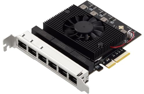 Wrtysully Tarjeta de Red PCIe 2,5 Gigabit de 6 Puertos, Nic RJ45 de 2500Mbps, Chip Realtek 8125B para CáMara Industrial de VisióN 2,5G, Captura NAS