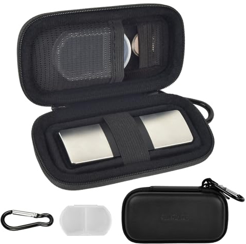Heart Monitor Case Compatible with Kardiamobile EKG Monitor/for Kardiamobile 6L/6L Max, Hard Travel Box for Alivecor Kardia Mobile 6L, Pill Box and Carabiner Clip Included