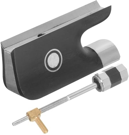 Gatuida Rana de Violonchelo de Cobre y Metal Negro, Resistente al Desgaste, Juego de Reemplazo para Práctica y Reparación de Violines, Incluye Tornillo Ajustable