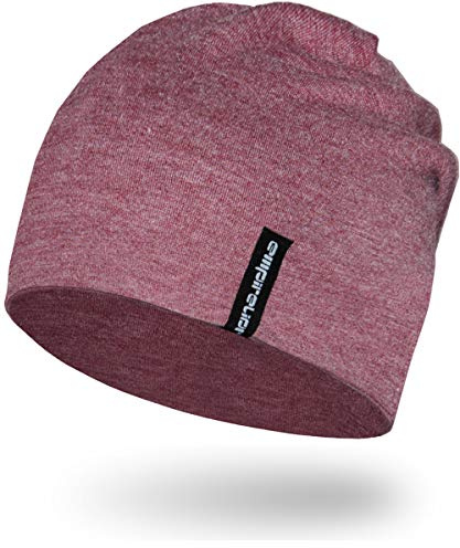 EMPIRELION 9 Multifunctional Lightweight Running Beanie Hats, Skull Cap Cycling Helmet Liner Sleep Caps for Men Women(Ruby Wine Mel., 1)