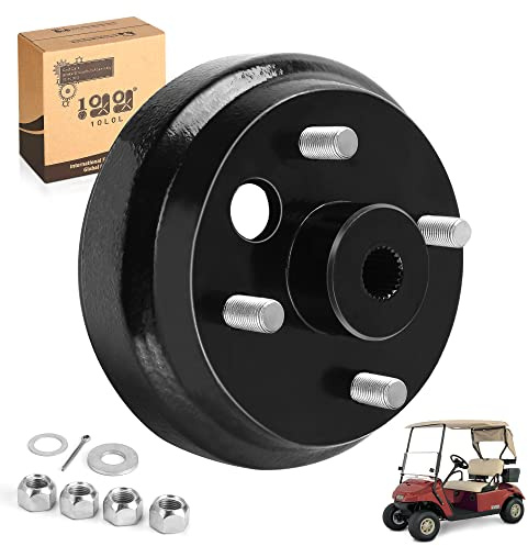 9.99WORLD MALL Golf Cart Brake Drum Hub Assembly for EZGO TXT PDS 1982-up Electric & 1982-1993 2-Cycle Gas, Replace OEM# 19186G1P (1)