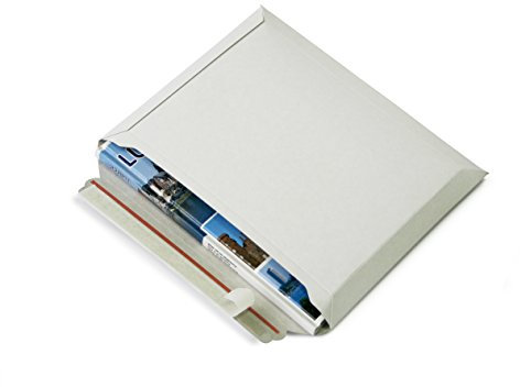 Versandtaschen weiß Vollpappe (Querbefüllung) Karton DIN A5+ - flach: 270x215mm / aufgestellt 240x165x40mm (Artikel: PS.162) (25)