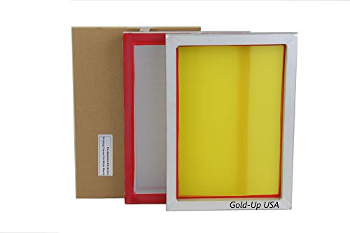 Aluminum Screen Printing Screens, Size 10 x 14 Inch Pre-Stretched Silk Screen Frame (110 White Mesh)