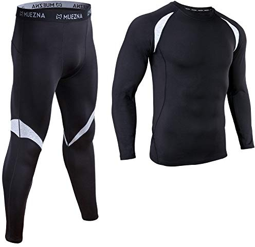 Muezna Men's Thermal Top and Bottom Set Underwear Long Johns Base Layer