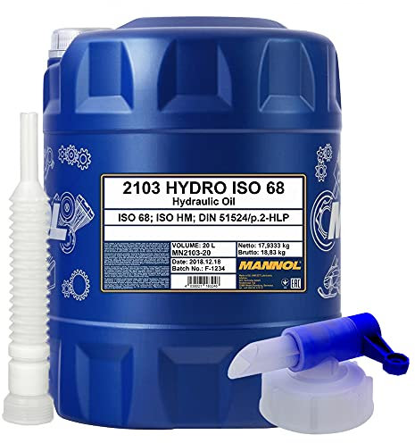 20 Liter, MANNOL 2103 Hydro ISO 68 Hydrauliköl (2,80€/Liter)