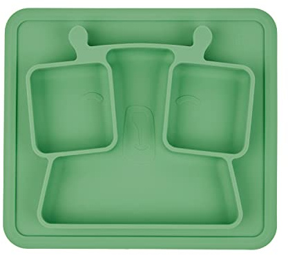 Badabulle Assiette à compartiments en silicone, 3 compartiments