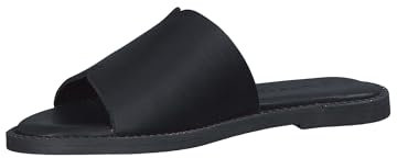 Tamaris Damen Mules Pantoletten Leder Sommer; BLACK/schwarz; 38 EU