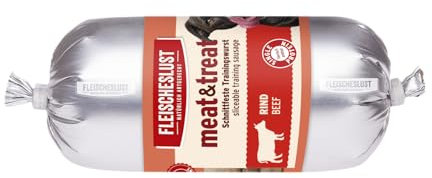 Fleischeslust Meat & Treat Rind (30 x 200 Gramm) - Trainingswurst für Hunde