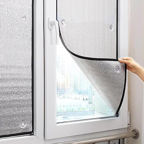 Película opaca for ventana, aislamiento térmico, película reflectante, doble lámina de aluminio, película aislante, película de privacidad for vidrio, a prueba de viento, insonorizada, control de calo