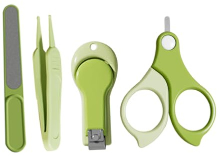 Holibanna Kit Cortauñas Para Bebés Tijeras Uñas Bebe Duradero y Confiable Bordes Redondeados