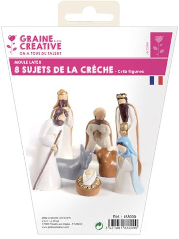 Graine Créative Kleine Gipsformen aus Latex - Figuren der Krippe