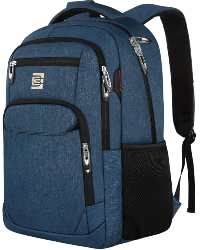 KASIBON Laptop Backpack with USB Charging&Headphone Port,Anti-Theft Business Laptop Backpack with Breathable Padded Shoulder Strap, Water Resistant Computer Rucksack